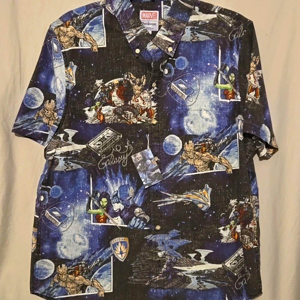 Marvel Guardians of the Galaxy Hawaiian shirt by Reyn Spooner. - Picture 1 of 13
